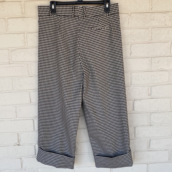 Silvia Tcherassi Houndstooth Beatrice Cropped Pants M - Picture 11 of 13